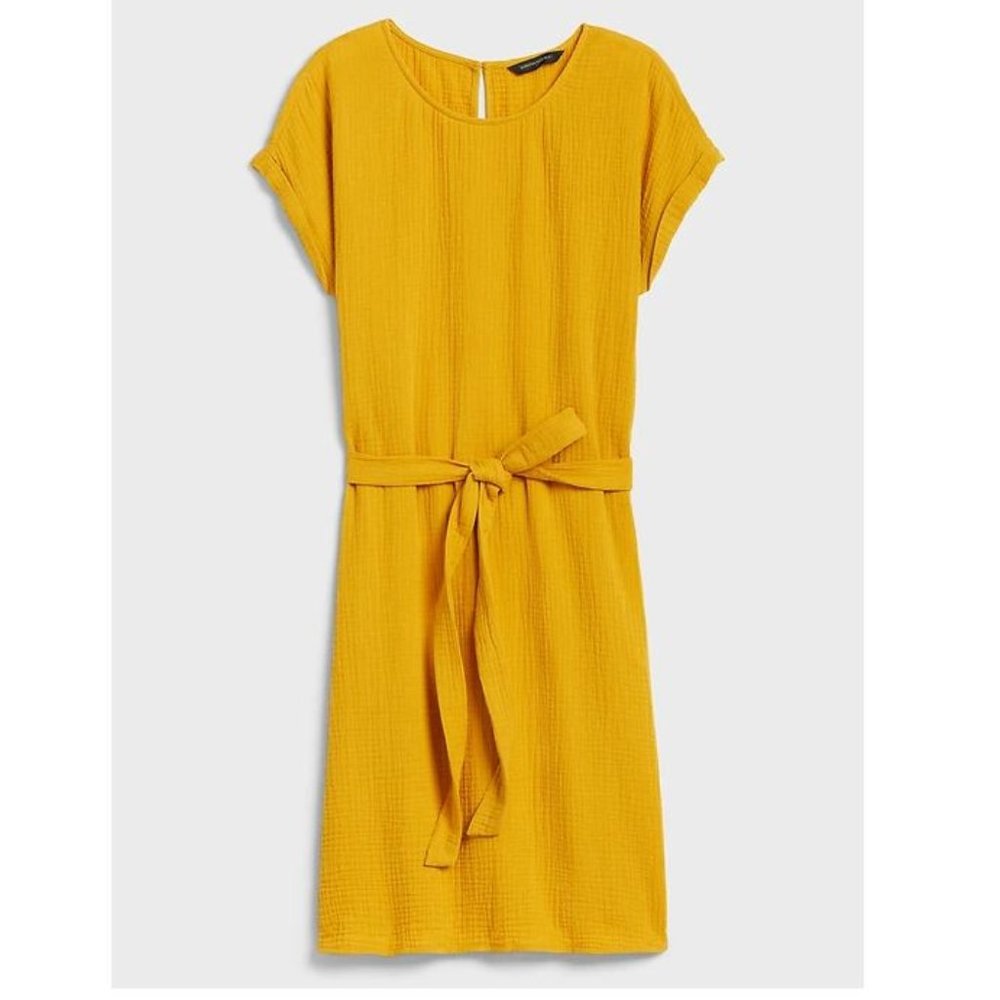 Gauze Tie-Waist Dress